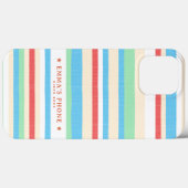 Personalisierte Rot-Minze-Streifen Case-Mate iPhone Hülle (Rückseite (Horizontal))