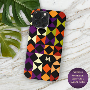 Personalisierte Rot Orange Violett Schwarze Retro- Case-Mate iPhone Hülle