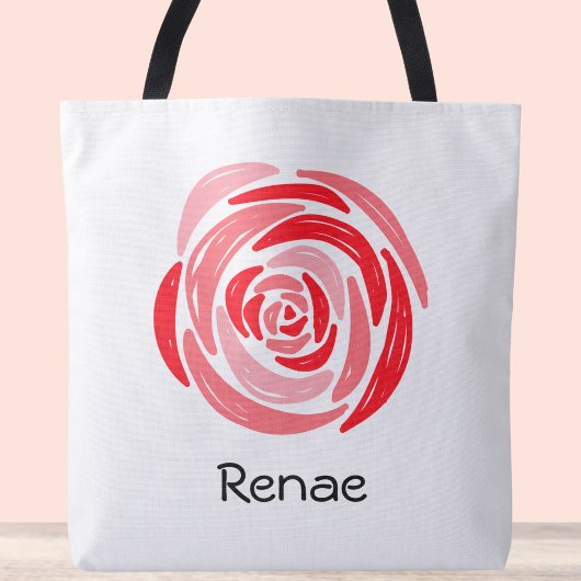 Personalisierte Rot-Rosa-Tosacktasche Tasche