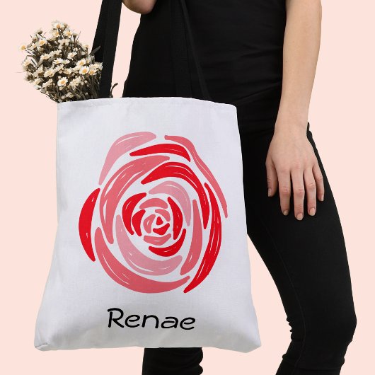 Personalisierte Rot-Rosa-Tosacktasche Tasche