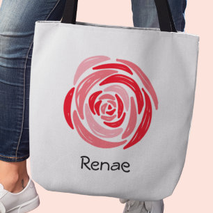 Personalisierte Rot-Rosa-Tosacktasche Tasche