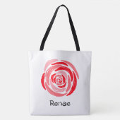 Personalisierte Rot-Rosa-Tosacktasche Tasche (Vorderseite)