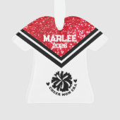 Personalisierte Rot-Schwarz--Mama Ornament (Rückseite)