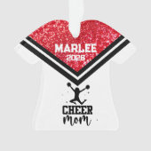 Personalisierte Rot-Schwarz--Mama Ornament (Vorderseite)