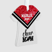 Personalisierte Rot-Schwarz--Mama Ornament (Vorderseite)