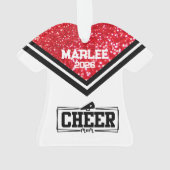 Personalisierte Rot-Schwarz--Mama Ornament (Rückseite)