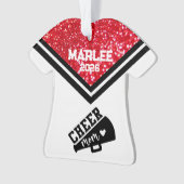 Personalisierte Rot-Schwarz--Mama Ornament (Vorderseite)