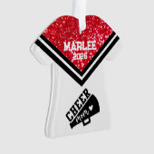 Personalisierte Rot-Schwarz--Mama Ornament (Vorderseite)