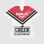 Personalisierte Rot-Schwarz--Mama Ornament (Rückseite)