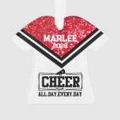 Personalisierte Rot-Schwarz--Mama Ornament (Vorderseite)