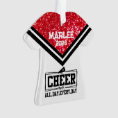 Personalisierte Rot-Schwarz--Mama Ornament (Vorderseite)