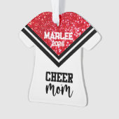 Personalisierte Rot-Schwarz--Mama Ornament (Vorderseite)