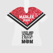 Personalisierte Rot-Schwarz--Mama Ornament (Vorderseite)