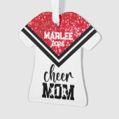 Personalisierte Rot-Schwarz--Mama Ornament (Vorderseite)