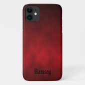 Personalisierte Rot- und Schwarzgotik Ombre Art Case-Mate iPhone Hülle (Rückseite)