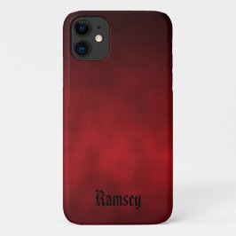 Personalisierte Rot- und Schwarzgotik Ombre Art Case-Mate iPhone Hülle