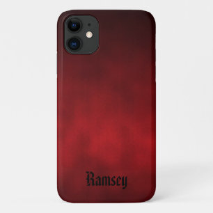 Personalisierte Rot- und Schwarzgotik Ombre Art Case-Mate iPhone Hülle