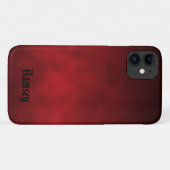 Personalisierte Rot- und Schwarzgotik Ombre Art Case-Mate iPhone Hülle (Rückseite (Horizontal))
