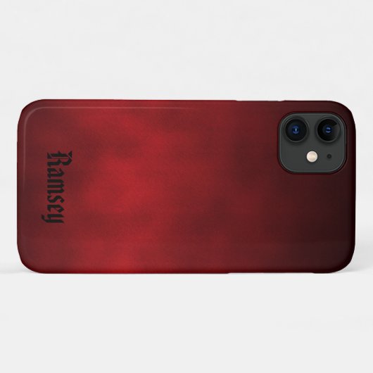Personalisierte Rot- und Schwarzgotik Ombre Art Case-Mate iPhone Hülle (Rückseite (Horizontal))