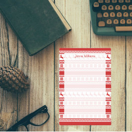 Personalisierte Rot- und Weißnadengänge Post-it Klebezettel