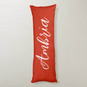 Personalisierte Rot- und Weißstreifen Seitenschläferkissen (Rückseite (Vertikal))