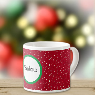 Personalisierte Rot-Weiß-Stars 6oz Espresso Cup Espressotasse