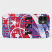 Personalisierte Rot-, Weiß- und Blautöne Case-Mate iPhone Hülle (Rückseite (Horizontal))