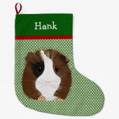 Personalisierte Rot-, Weiß- und Schwarz-Guinea Großer Weihnachtsstrumpf (Vorderseite)