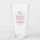 Personalisierte rote Abschlussfeier der Klasse 202 Glas (Rückseite)