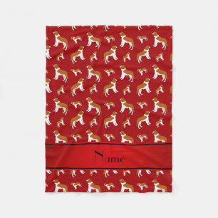 Personalisierte rote Bernhardiner-Namenshunde Fleecedecke