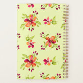 Personalisierte rote Berry blüht auf grünem Planer (Rückseite)