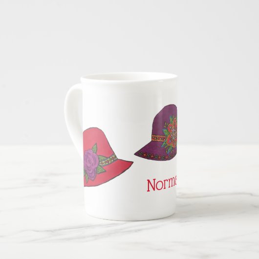 Personalisierte rote besonders anzufertigen porzellantasse (Vorderseite Links)