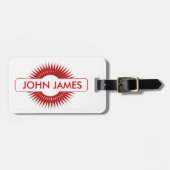 Personalisierte Rote Blase Gepäckanhänger (Vorderseite horizontal)