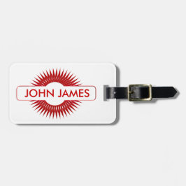 Personalisierte Rote Blase Gepäckanhänger