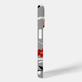 Personalisierte Rote Blume und Silhouette Case-Mate iPhone Hülle (Rückseite / Rechts)