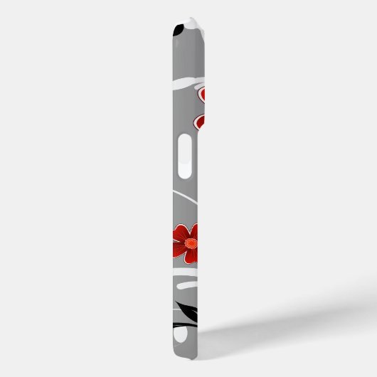 Personalisierte Rote Blume und Silhouette Case-Mate iPhone Hülle (Rückseite / Rechts)