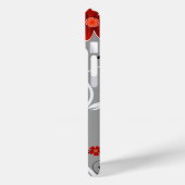 Personalisierte Rote Blume und Silhouette Case-Mate iPhone Hülle (Rückseite / Links)