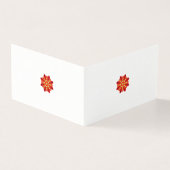 Personalisierte rote Blumen-Klapkarte (Vorderseite)