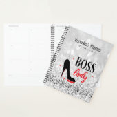 Personalisierte Rote Bottom Stiletto Heel Boss Lad Planer (Anzeige)