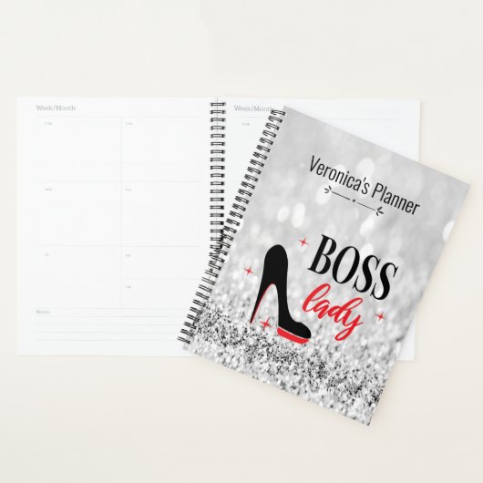 Personalisierte Rote Bottom Stiletto Heel Boss Lad Planer (Anzeige)