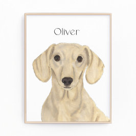 Personalisierte Rote Dackel Kunst Fotodruck