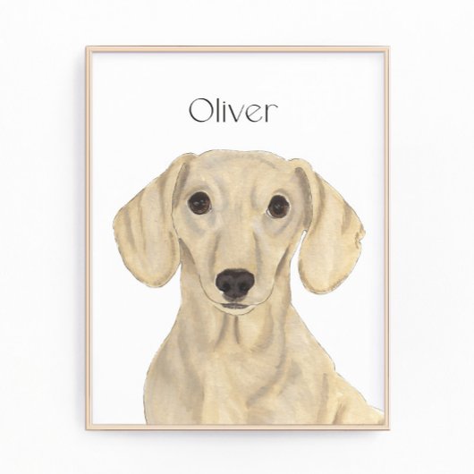 Personalisierte Rote Dackel Kunst Fotodruck