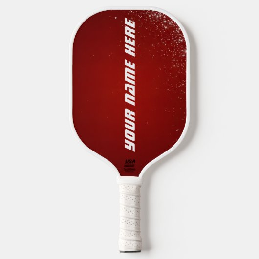 Personalisierte rote Diamanten - Pickleball Schläger (Vorderseite)
