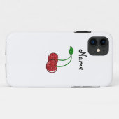 Personalisierte rote Glitternamenskirsche Case-Mate iPhone Hülle (Rückseite (Horizontal))