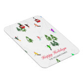 Personalisierte Rote Gondel Skitouren Illustration Magnet (Rechte Seite)