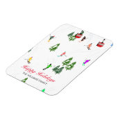 Personalisierte Rote Gondel Skitouren Illustration Magnet (Linke Seite)