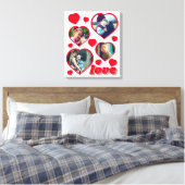 Personalisierte rote Herzen formen Foto Leinwanddruck (Insitu (Schlafzimmer))