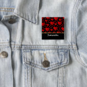 Personalisierte rote Herzkollage Button (Beispiel)