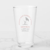 Personalisierte rote High School Color Guard Glas (Rückseite)