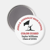 Personalisierte rote High School Color Guard Magnet (Vorderseite/Rückseite)